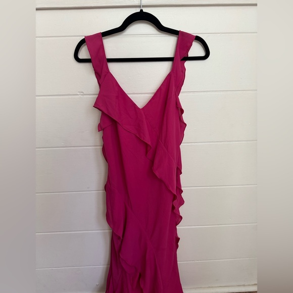 JOYRIDE RUFFLE MAXI DRESS MAGENTA - Picture 7 of 9
